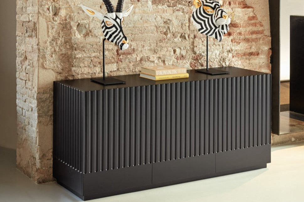 Madia nera 3 ante Doric di Teulat 148x48 cm