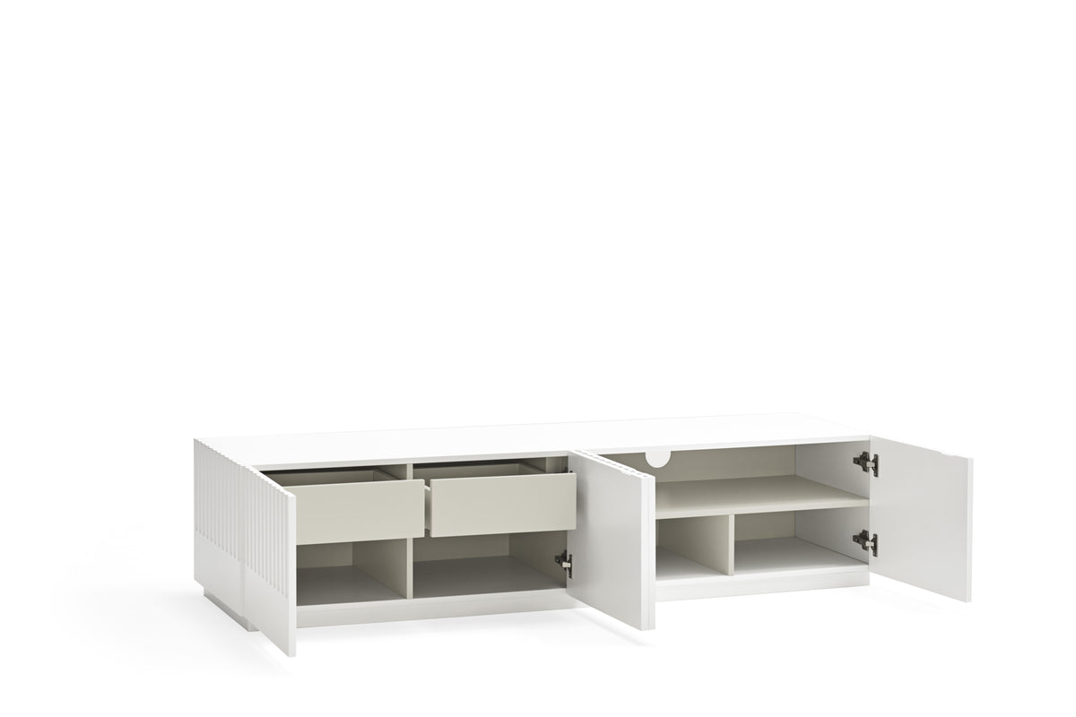 Mobile TV bianco da soggiorno 4 ante Doric di Teulat 182x48 cm