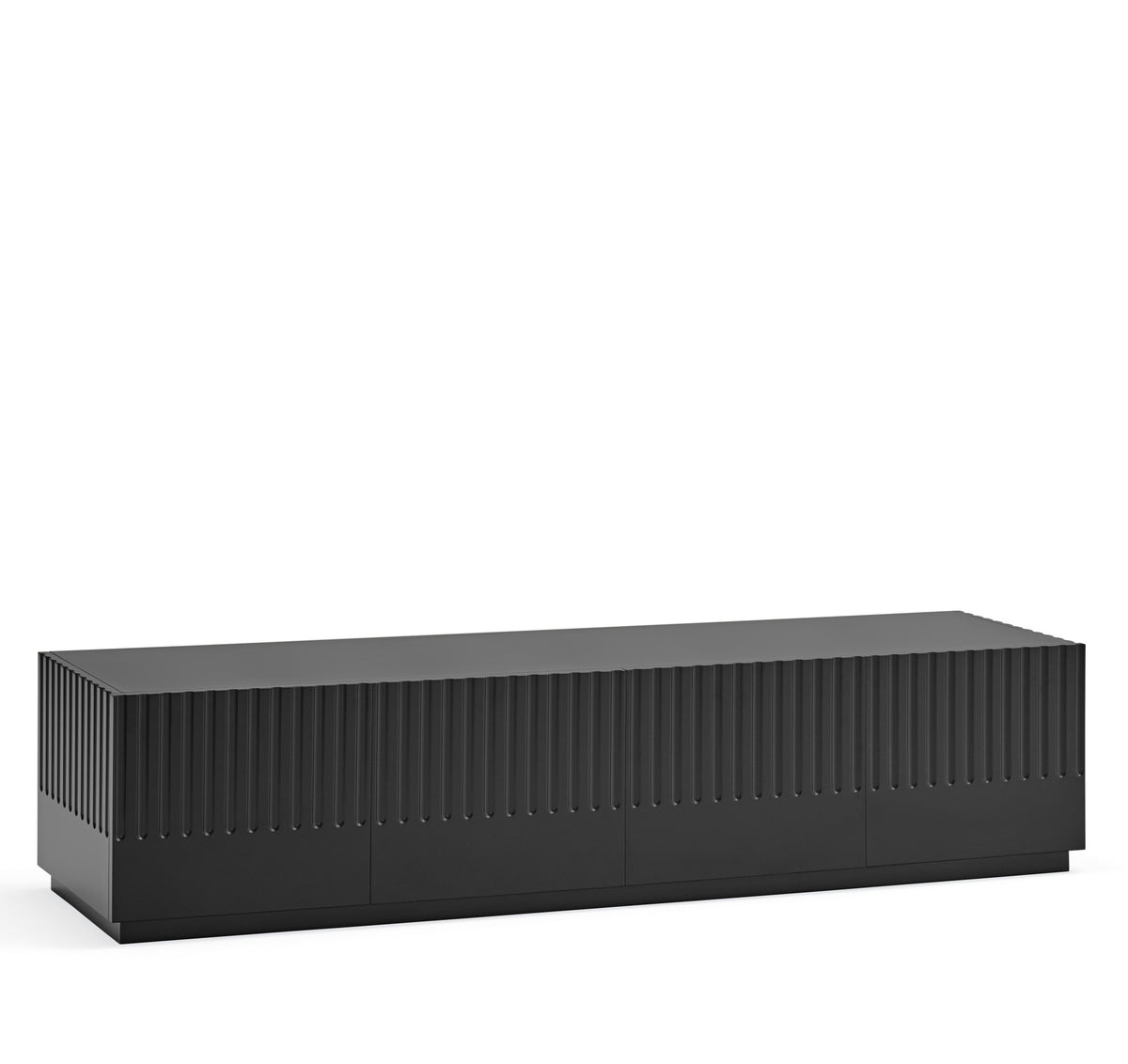 Mobile TV 4 ante 2 cassetti nero Doric di Teulat 182x48 cm