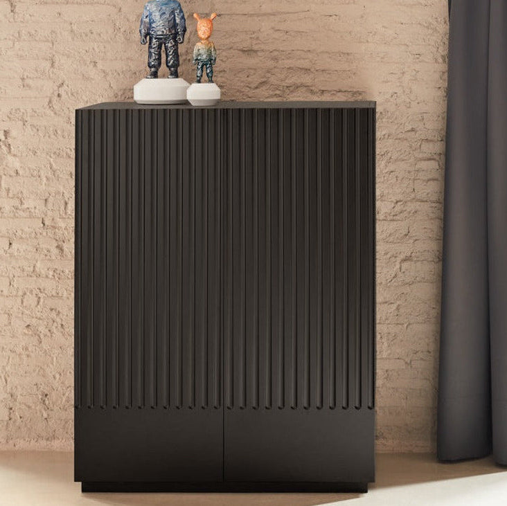 Credenza 2 ante nero Doric di Teulat 91x120 cm