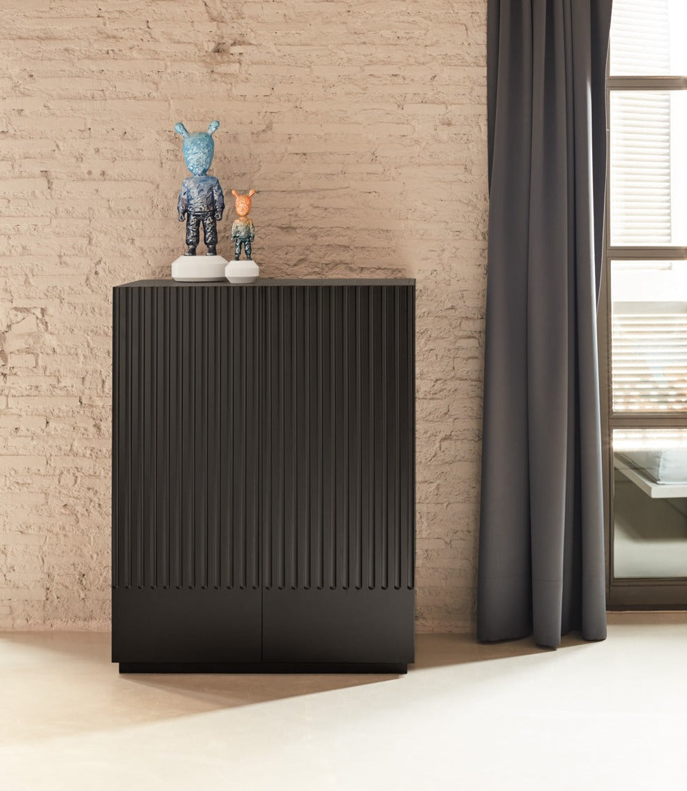 Credenza 2 ante nero Doric di Teulat 91x120 cm