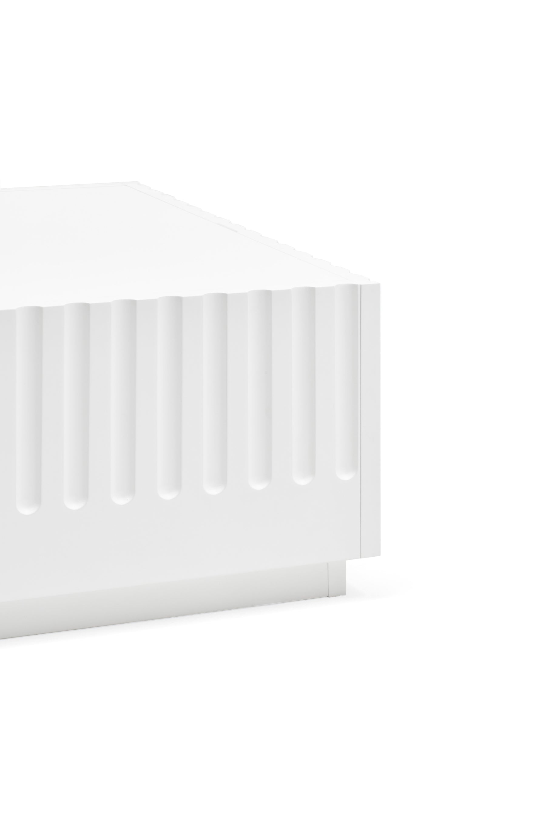 Tavolino per Soggiorno rettangolare bianco Doric di Teulat 110x60 cm