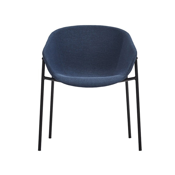 Set 2 sedie in poliestere blu Hug 66x79 h47 cm