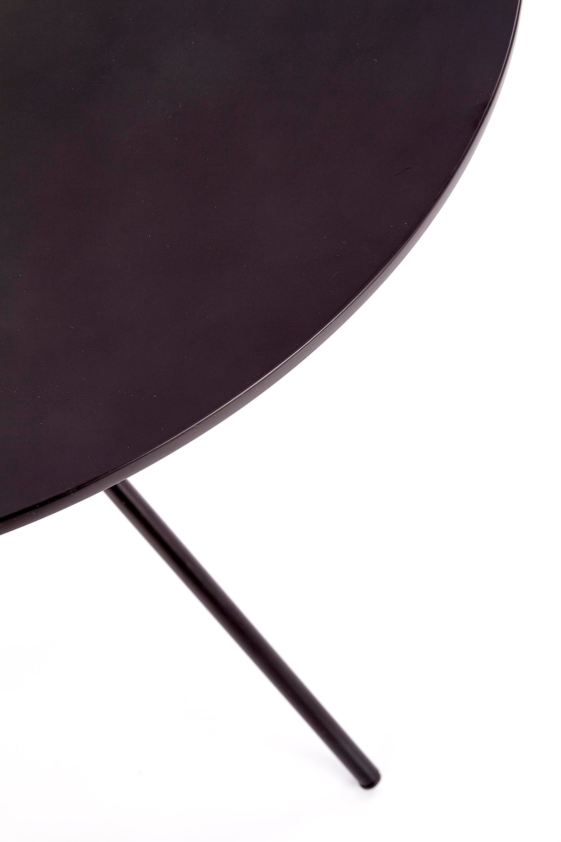 Tavolo tondo in MDF laccato e piede in metallo Fondi Ø 80 cm