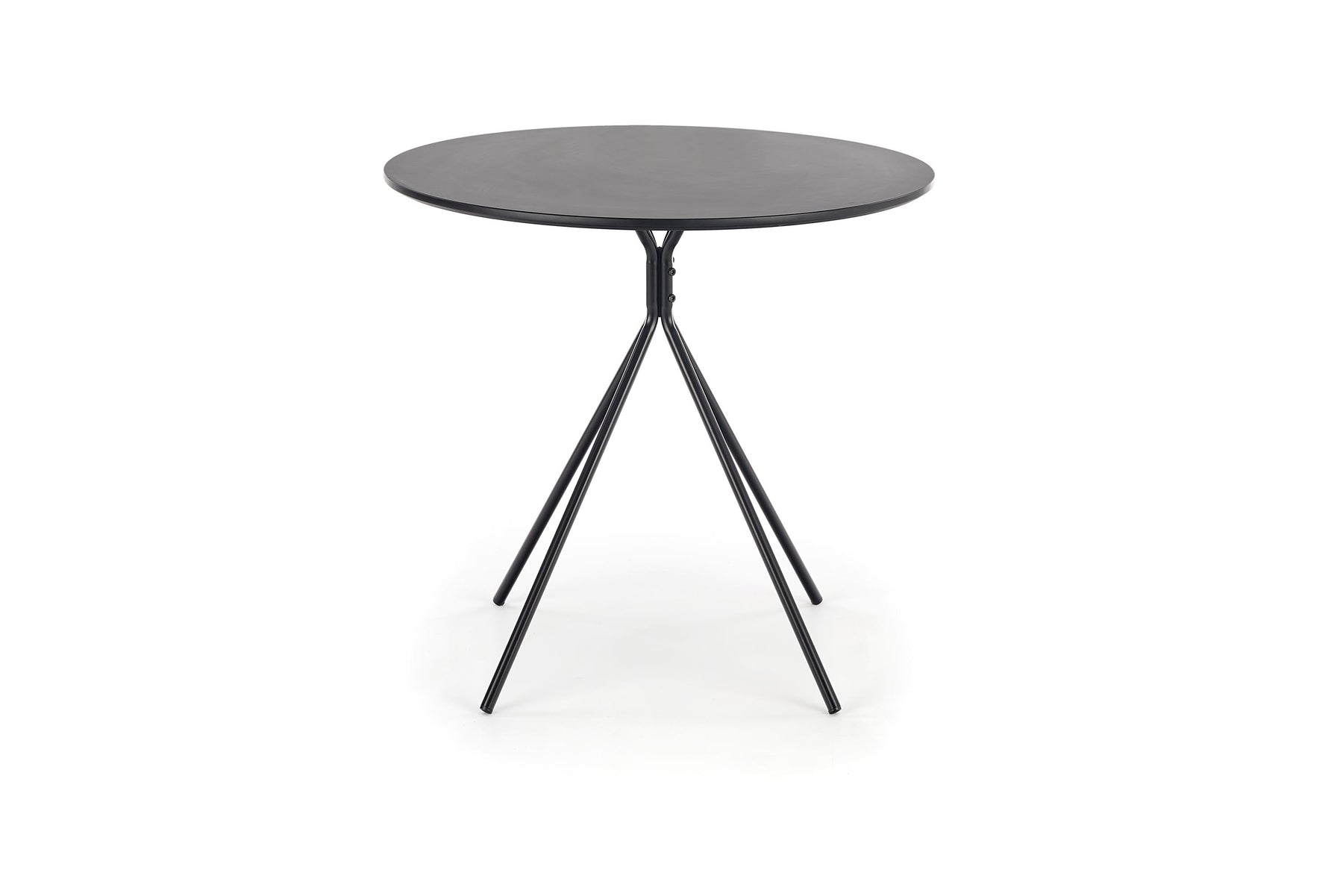 Tavolo tondo in MDF laccato e piede in metallo Fondi Ø 80 cm