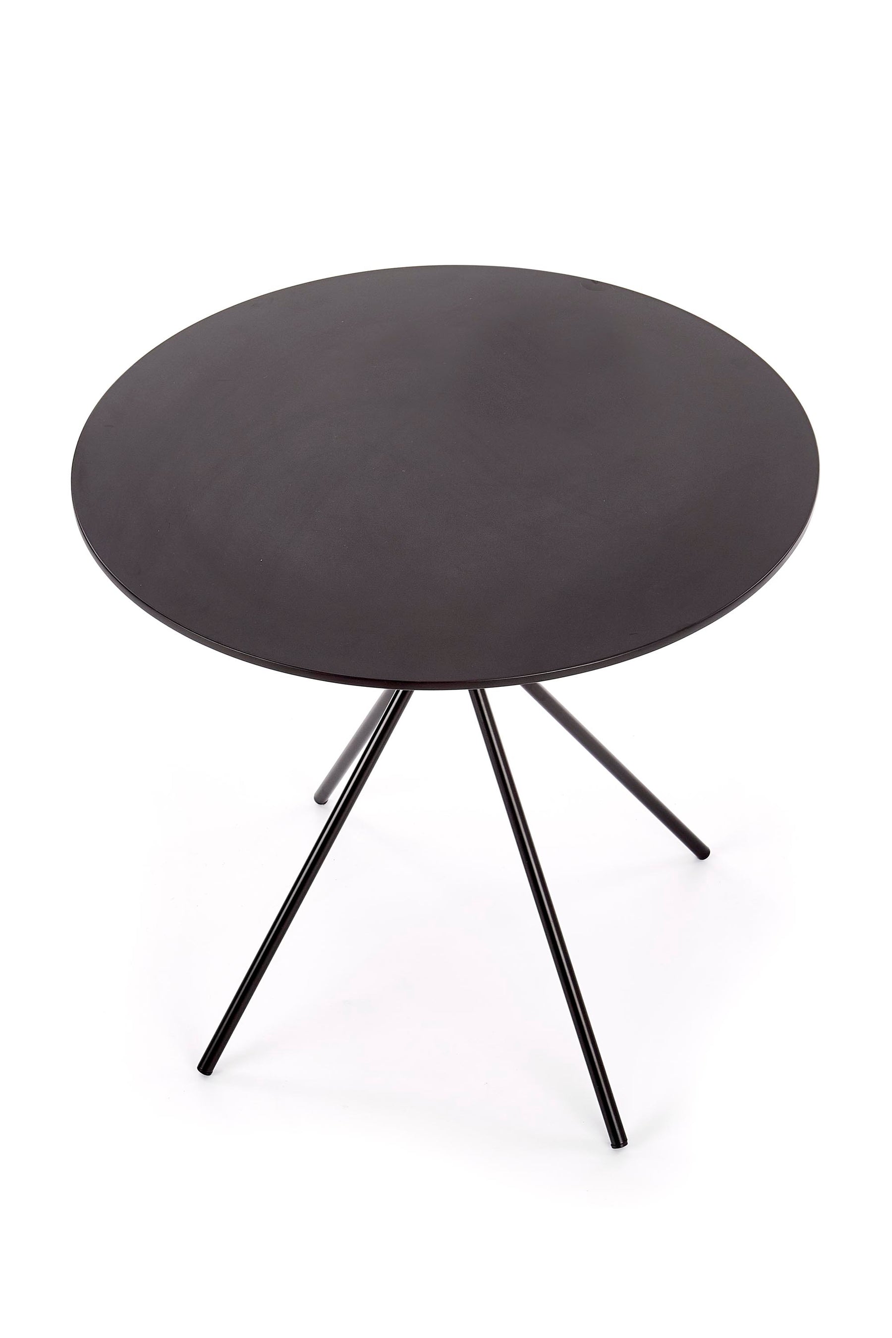 Tavolo tondo in MDF laccato e piede in metallo Fondi Ø 80 cm
