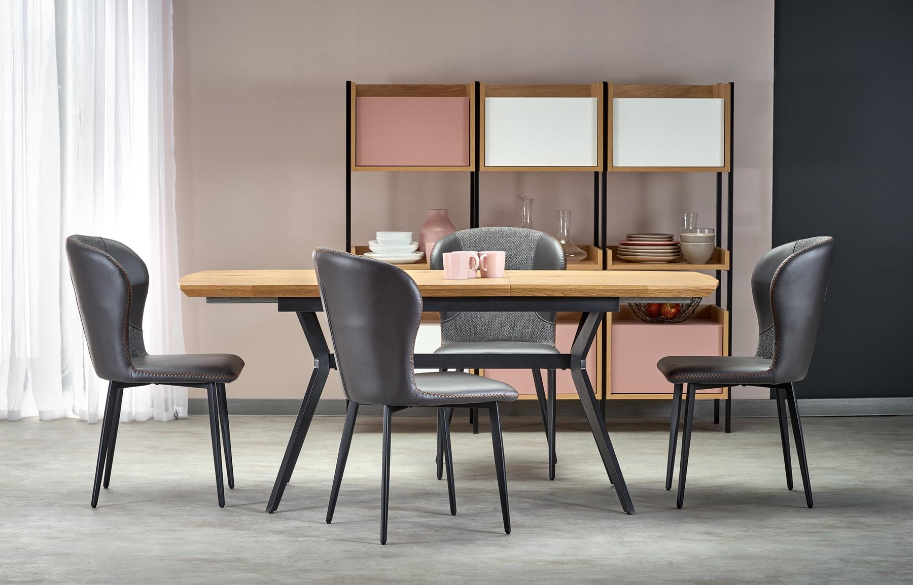 Tavolo allungabile per 4/6 persone rovere Kelly 140/180x90 cm