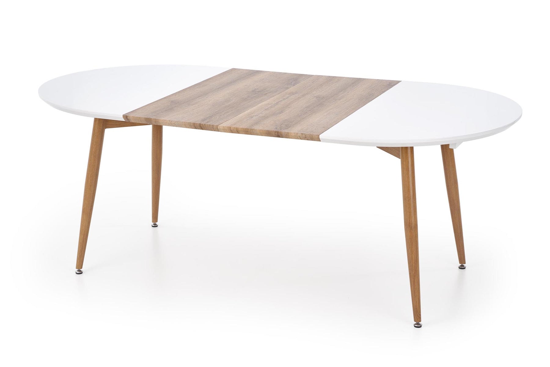Tavolo allungabile per 4/8 persone bianco/rovere Eddy 120/200x100 cm