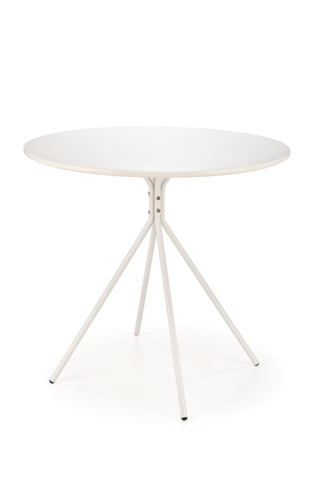 Tavolo tondo in MDF laccato e piede in metallo Fondi Ø 80 cm