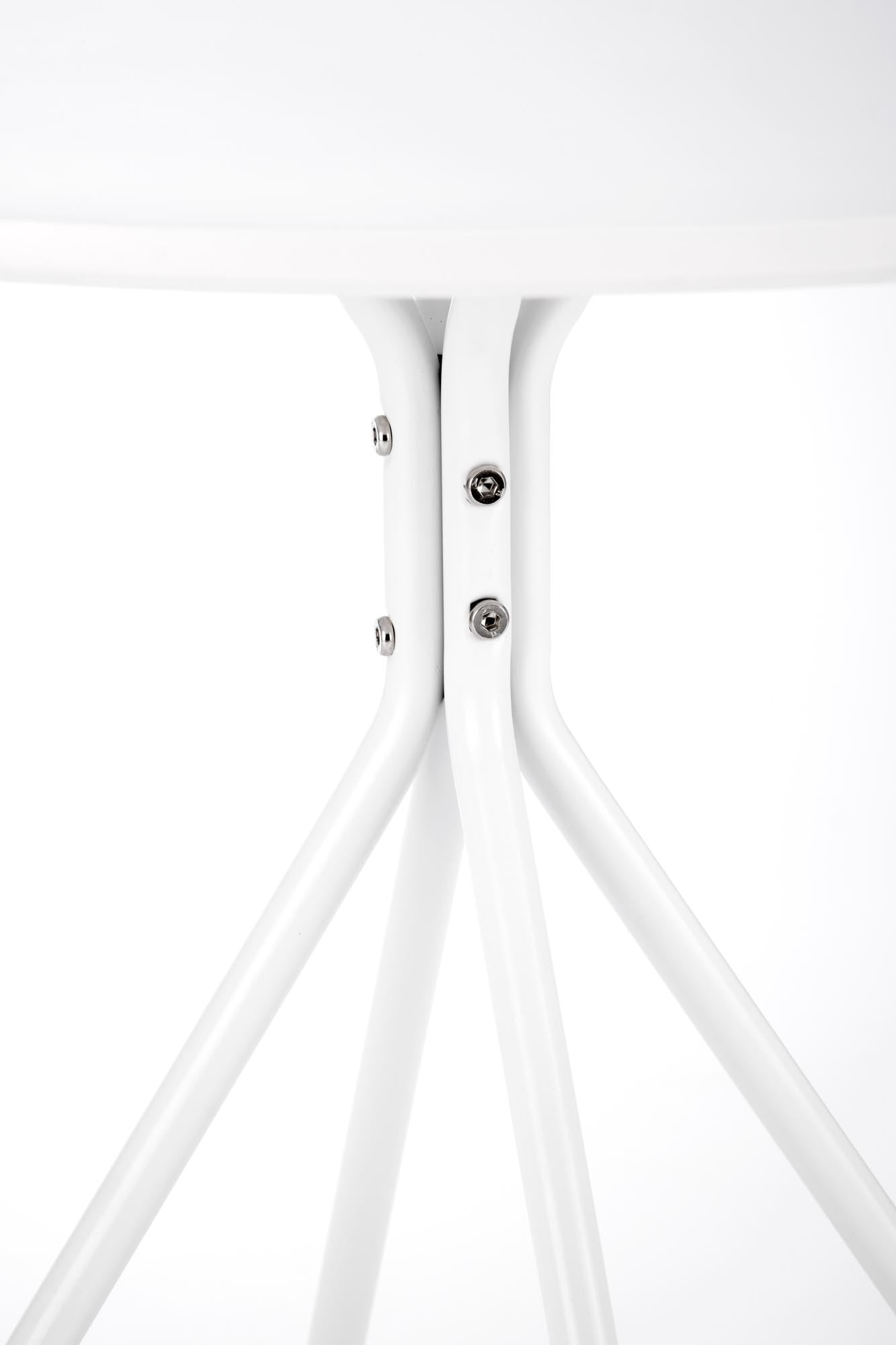 Tavolo tondo in MDF laccato e piede in metallo Fondi Ø 80 cm