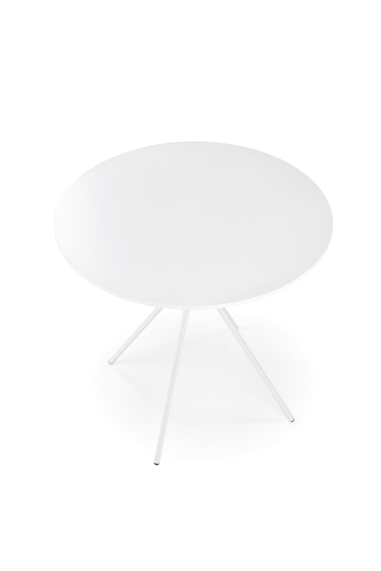 Tavolo tondo in MDF laccato e piede in metallo Fondi Ø 80 cm