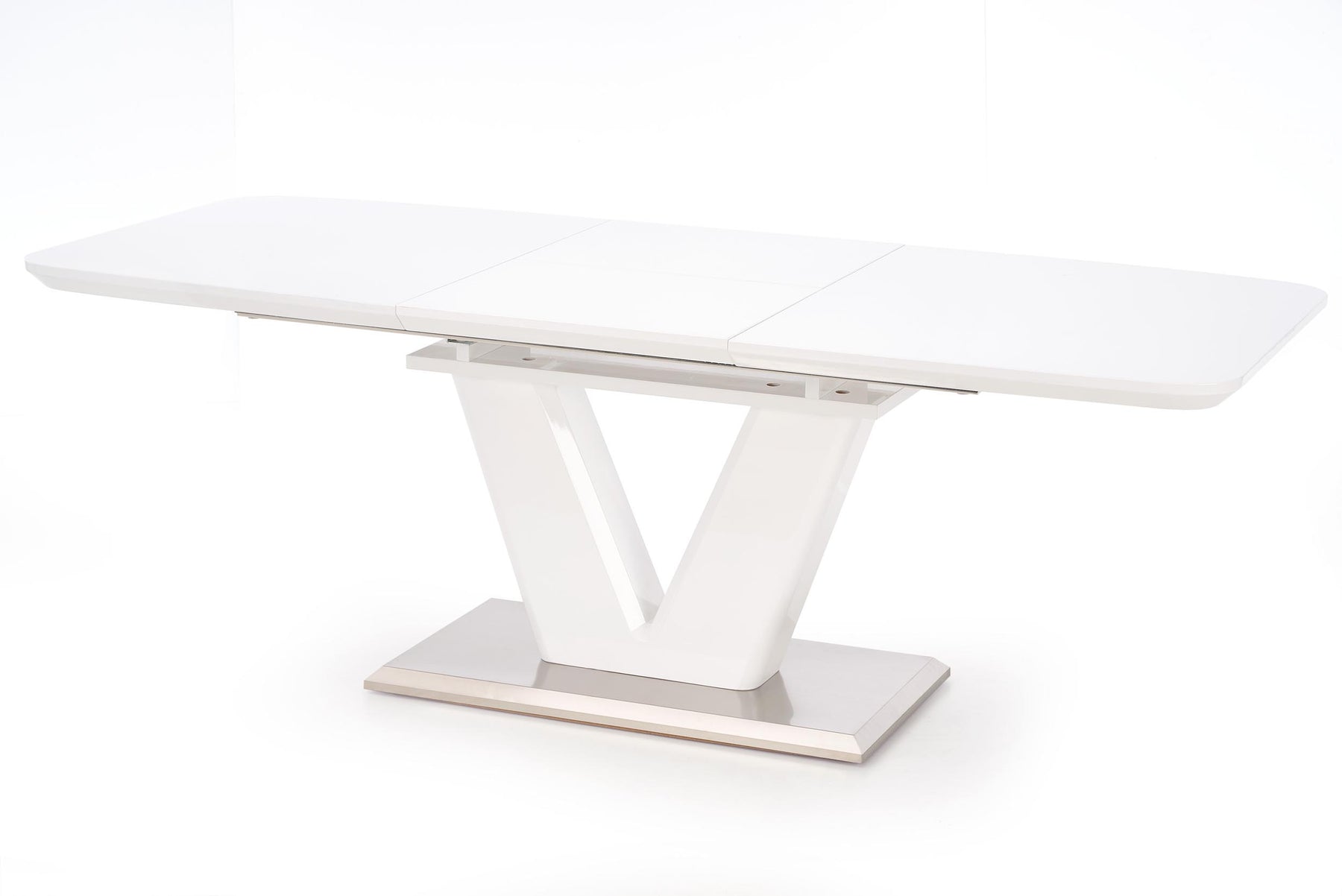 Tavolo allungabile in legno MDF laccato bianco Mistral 160x90 cm - allungabile fino a 220 cm