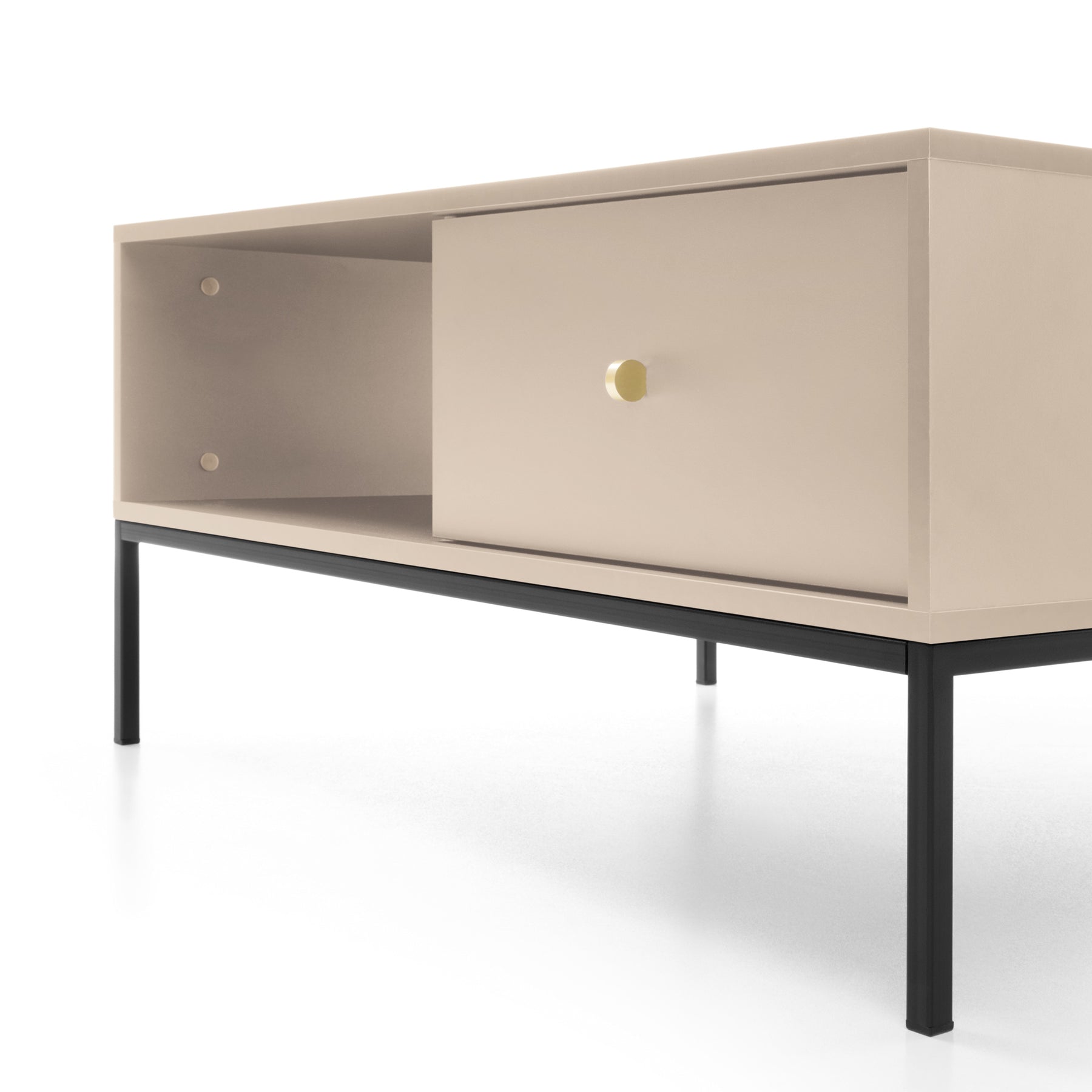 Tavolino con 1 cassetto in legno laminato Canterno 104x68 cm