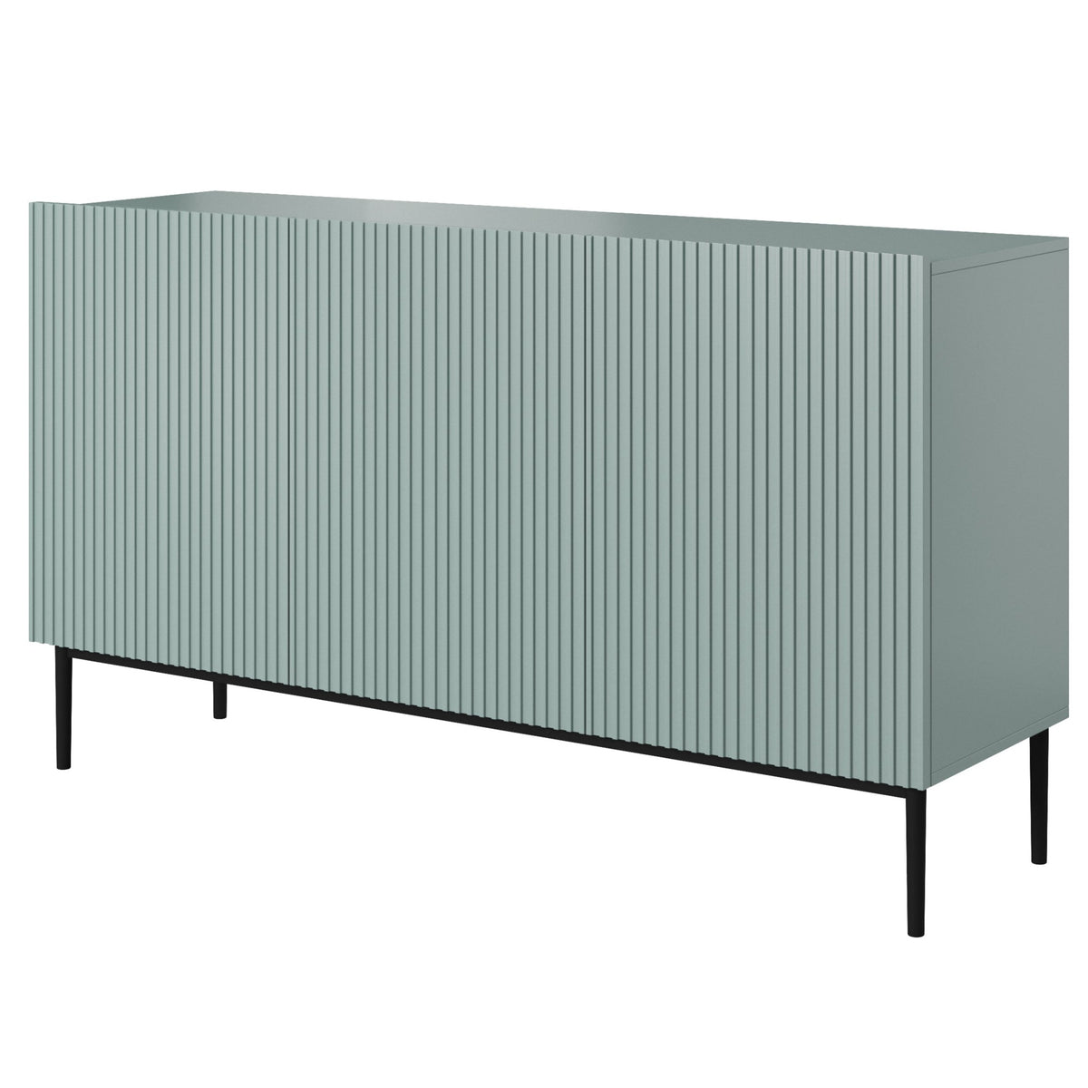 Madia 3 ante con piede in metallo nero Nicole 150x45 cm