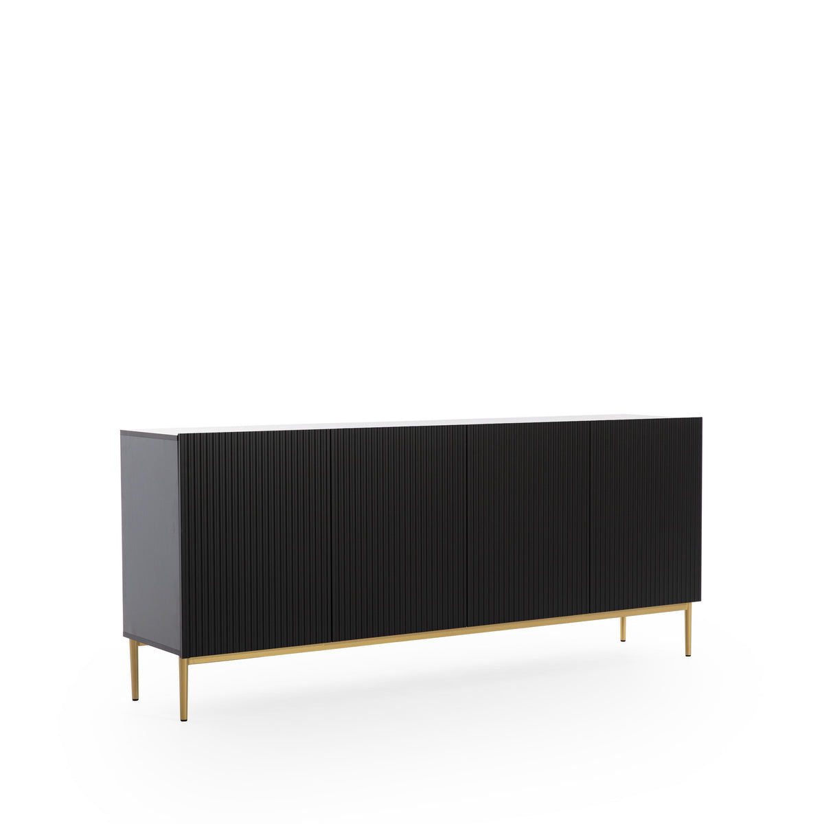 Madia 4 ante con piede in metallo oro Nicole 200x45 cm