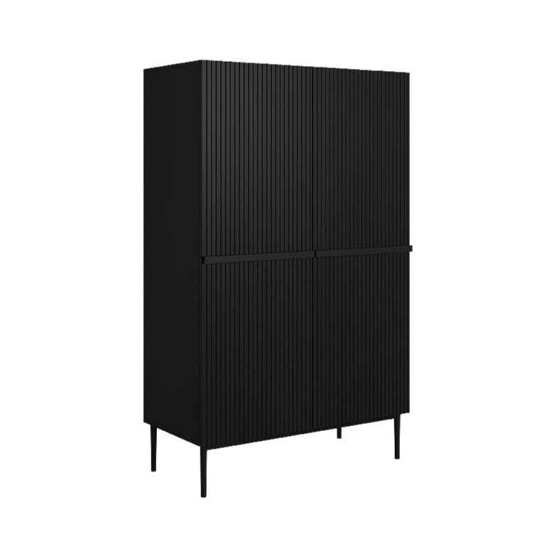 Credenza 2 ante con piede in metallo nero Nicole 100x160 cm