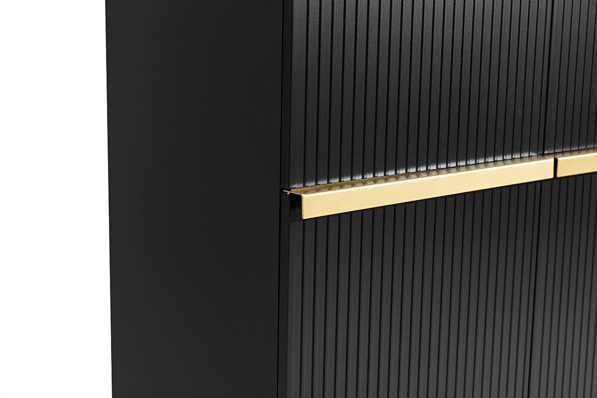 Credenza 2 ante con piede in metallo oro Nicole 100 x 160 cm