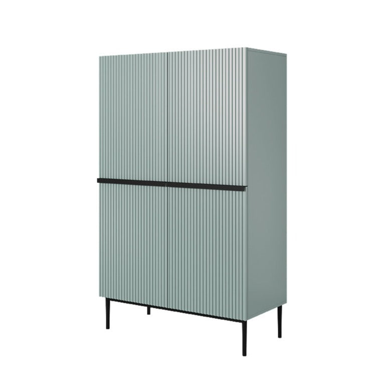 Credenza 2 ante con piede in metallo nero Nicole 100x160 cm