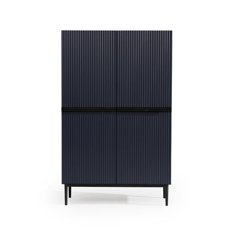 Credenza 2 ante con piede in metallo nero Nicole 100x160 cm