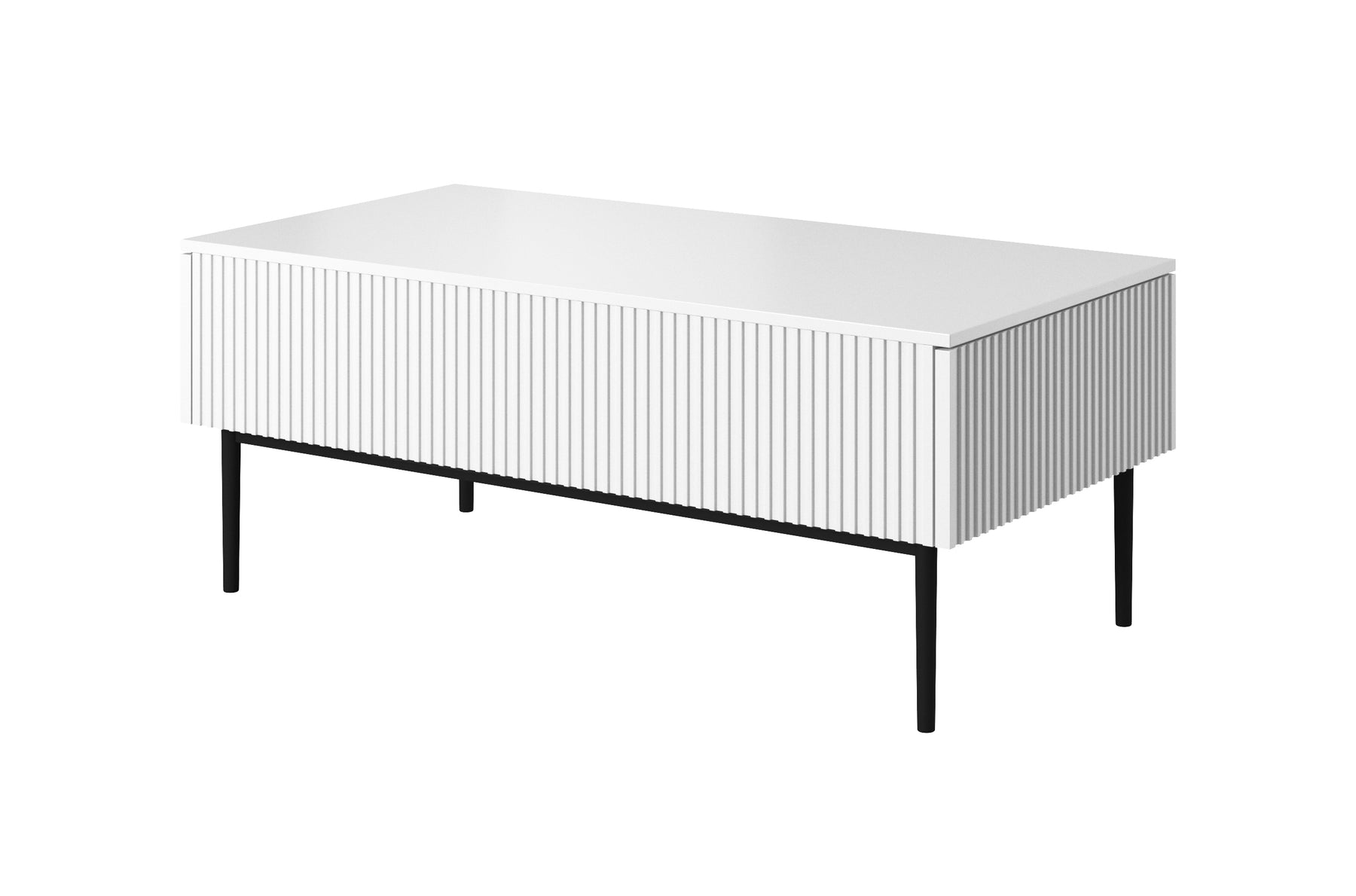 Tavolino Nicole 2 cassetti 120x60 cm piede in metallo nero