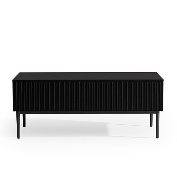 Tavolino Nicole 2 cassetti 120x60 cm piede in metallo nero