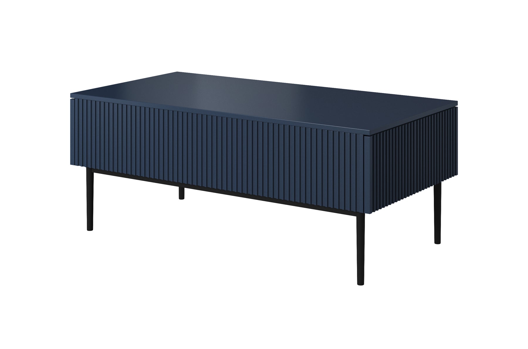 Tavolino Nicole 2 cassetti 120x60 cm piede in metallo nero