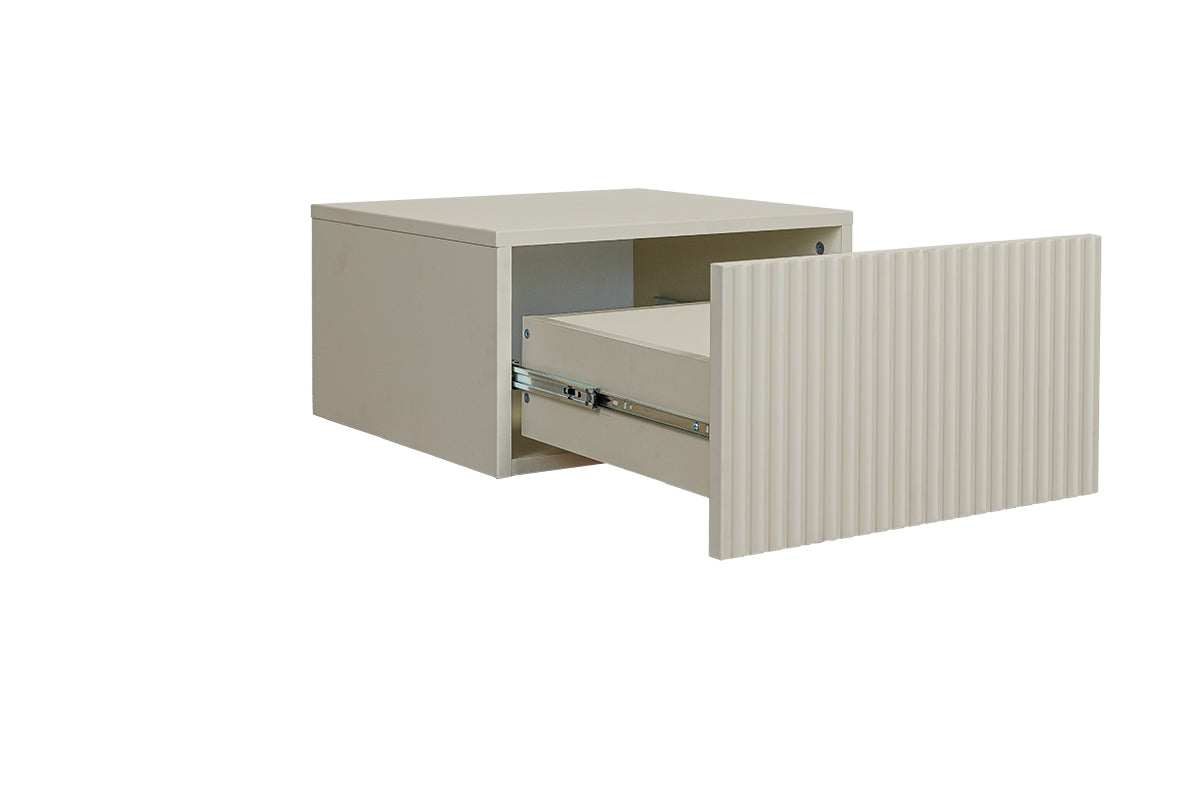 Set 2 Comodini Nicole 1 cassetto sospesi 46x45 cm