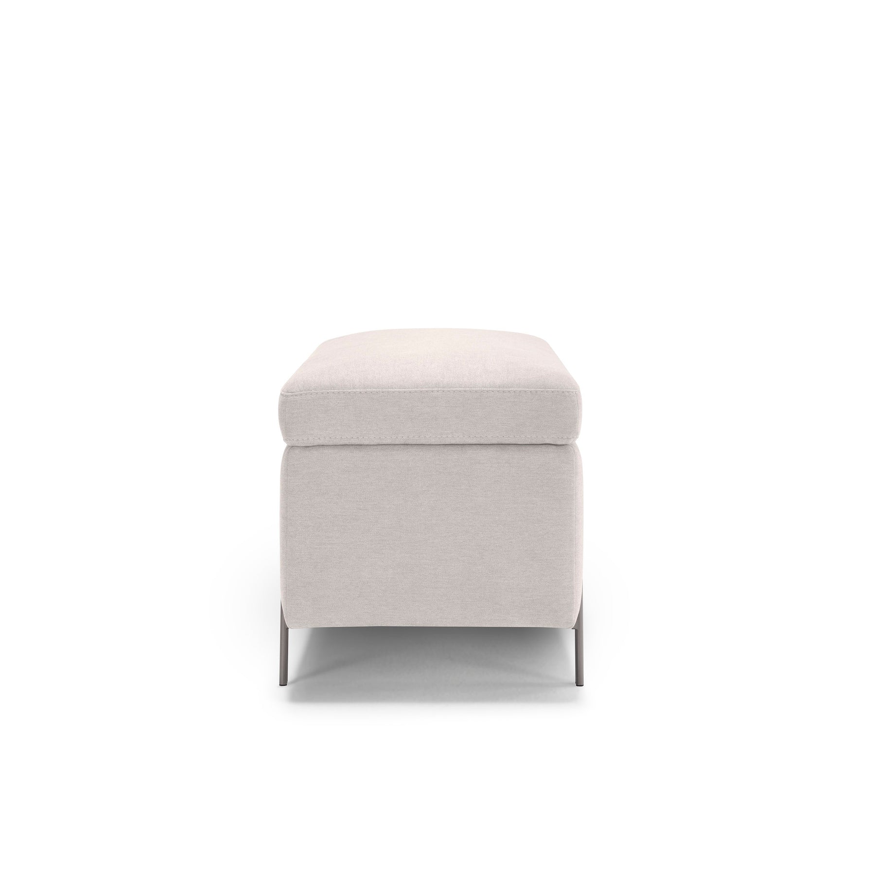Panca contenitore Made in Italy in tessuto cinigliato beige - SARDORELLA 110x45 cm