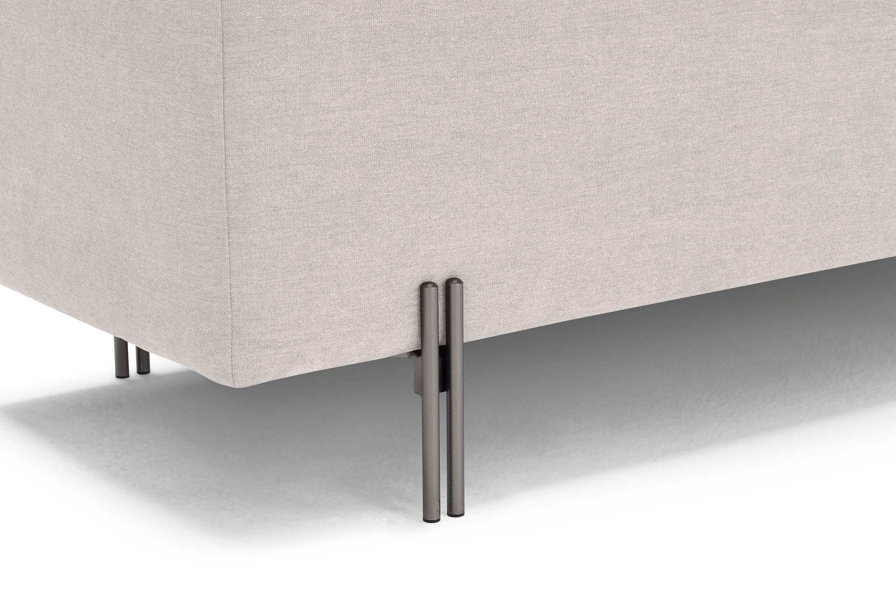Panca contenitore Made in Italy in tessuto cinigliato beige - SARDORELLA 110x45 cm
