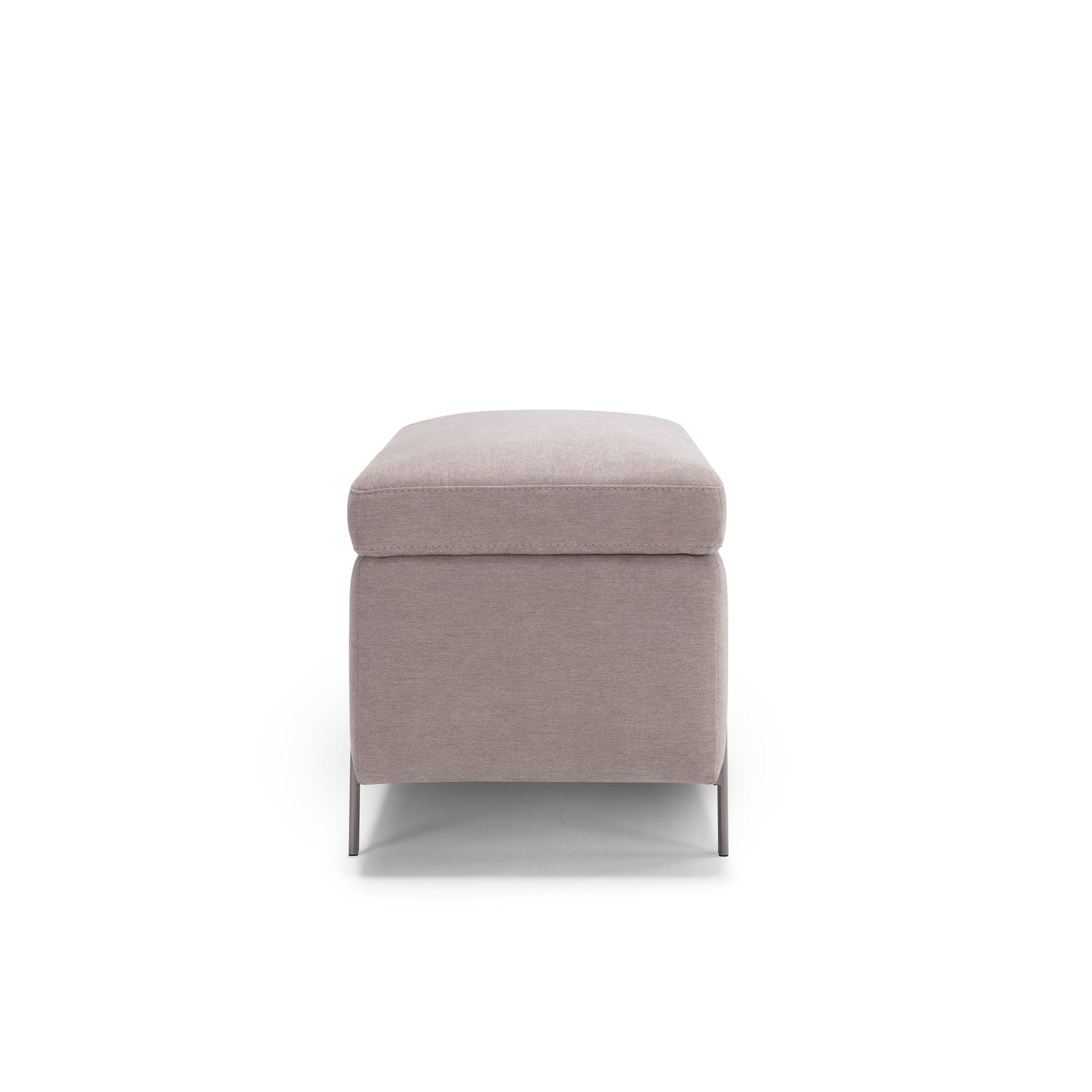 Panca Contenitore Made in Italy in Tessuto Cinigliato Tortora - SARDORELLA 110x45 cm