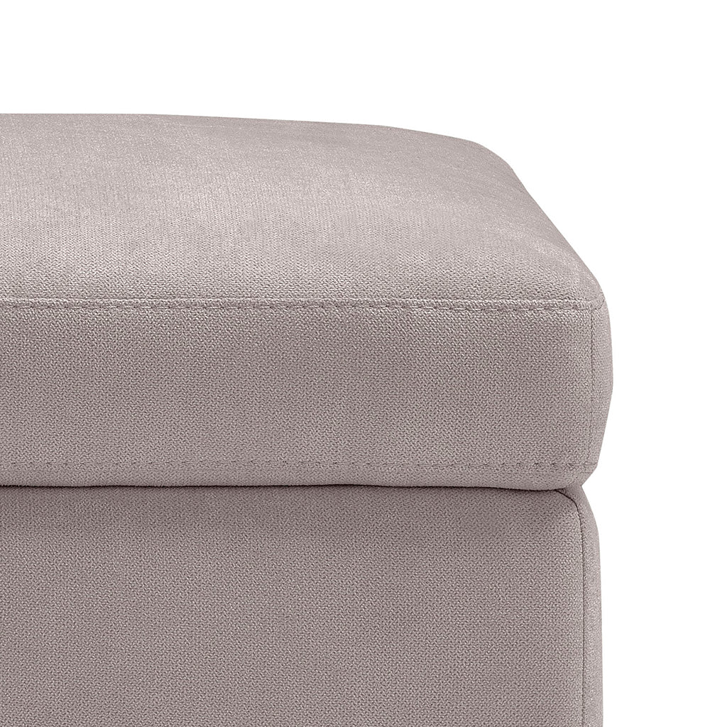 Panca Contenitore Made in Italy in Tessuto Cinigliato Tortora - SARDORELLA 110x45 cm