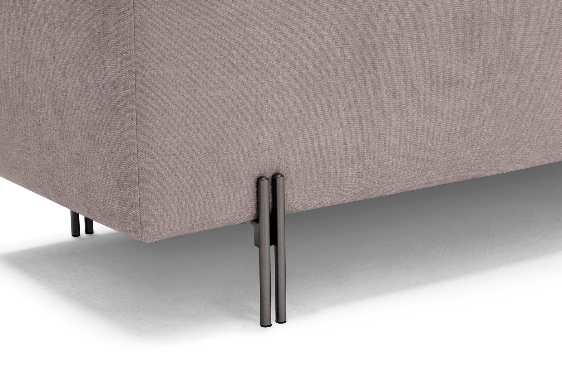 Panca Contenitore Made in Italy Trapuntata in Tessuto Cinigliato Tortora - CARAMAGNA 110x45 cm