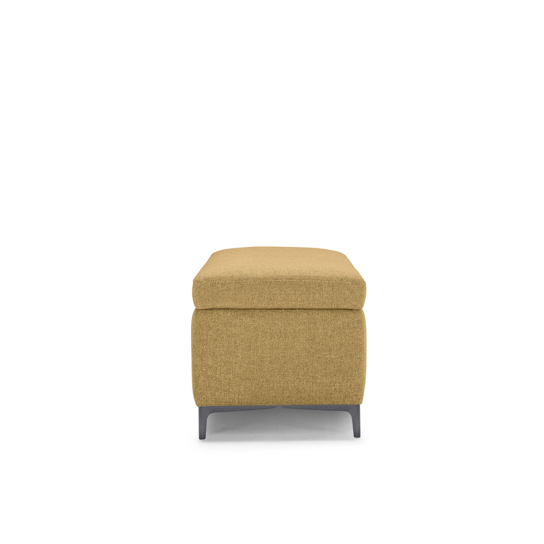 Panca Contenitore Made in Italy in Tessuto Tramato Giallo Ocra - AVIGLIANA 110x50 cm