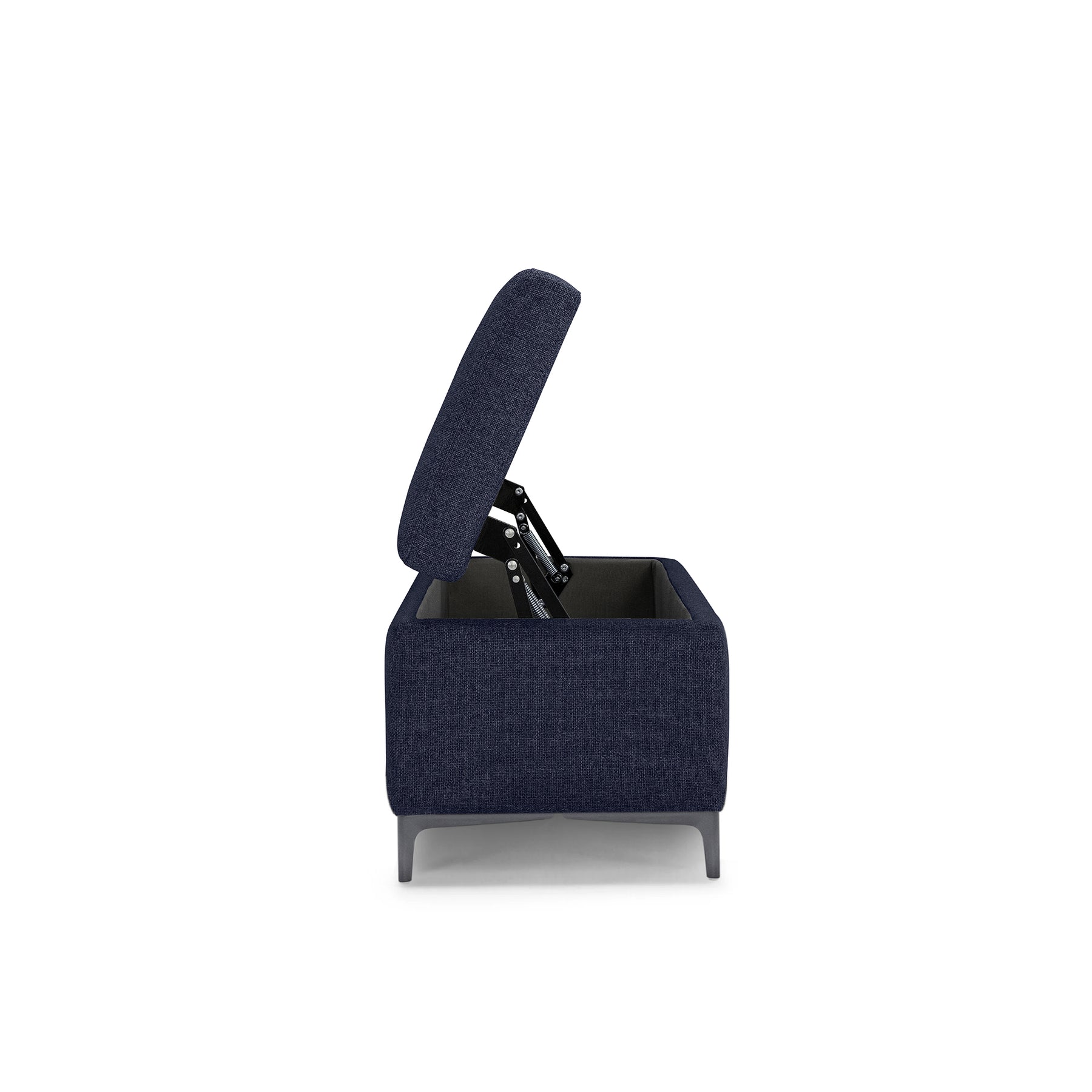 Panca Contenitore Made in Italy in Tessuto Tramato Blu - AVIGLIANA 110x50 cm