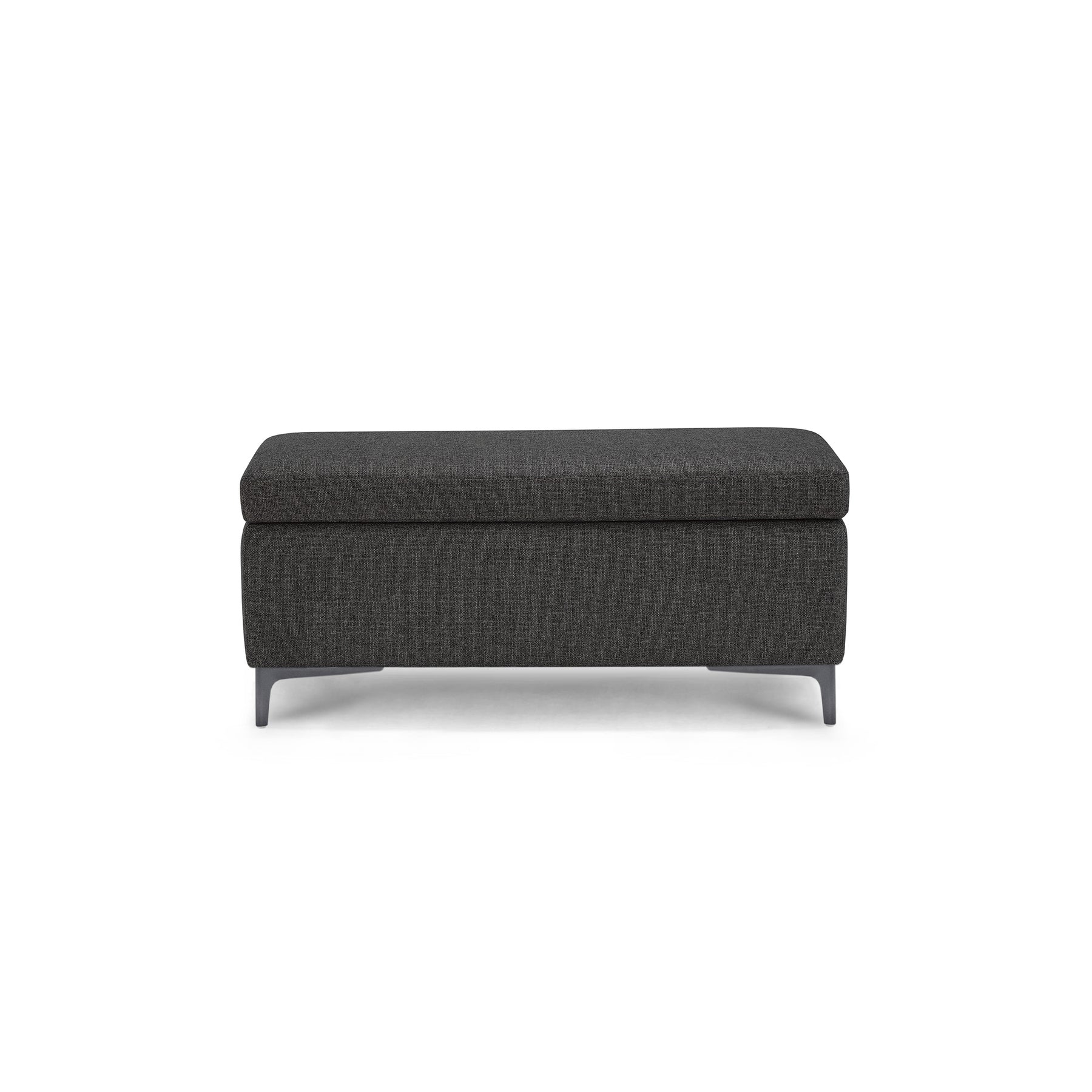 Panca Contenitore Made in Italy in Tessuto Tramato Antracite - AVIGLIANA 110x50 cm