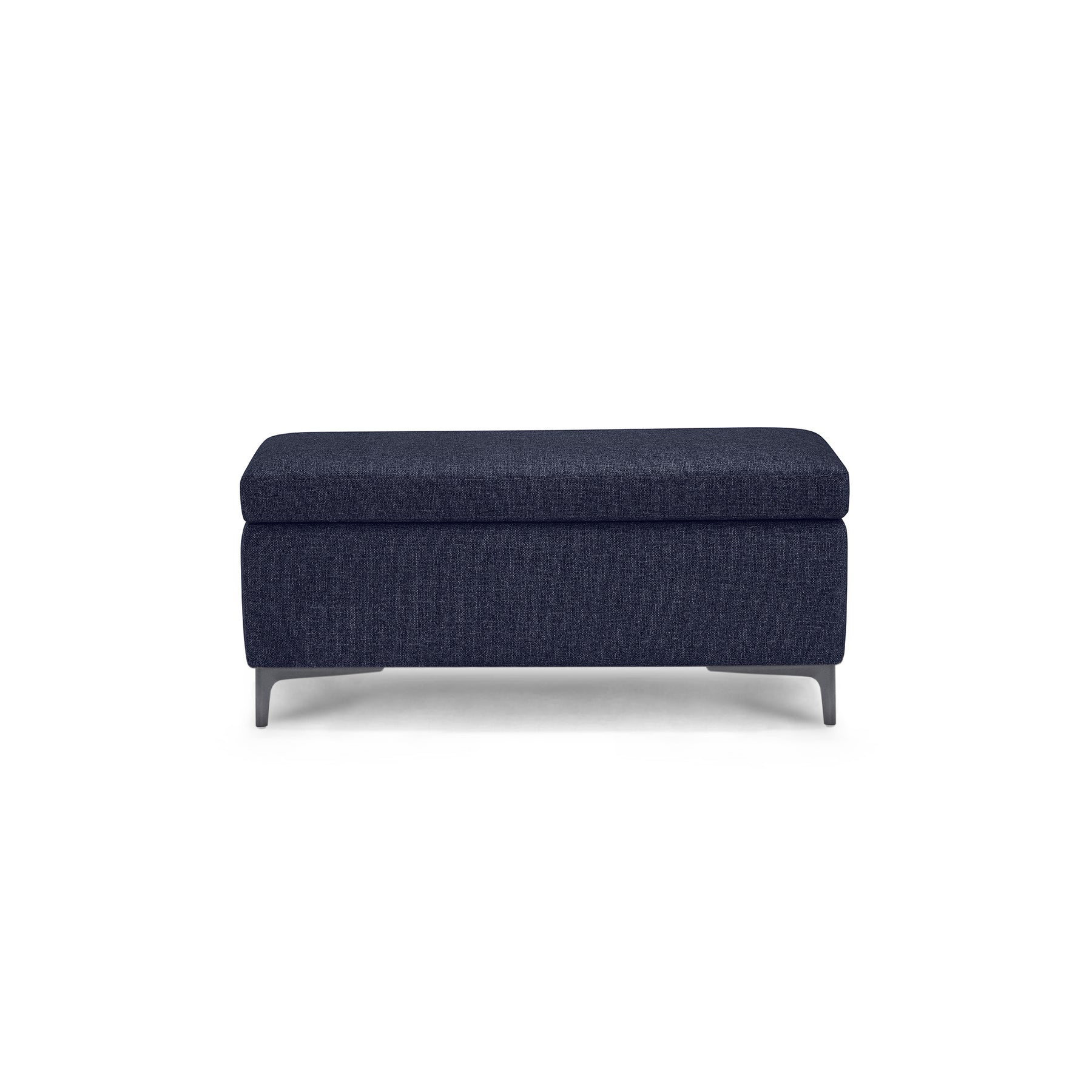 Panca Contenitore Made in Italy in Tessuto Tramato Blu - AVIGLIANA 110x50 cm