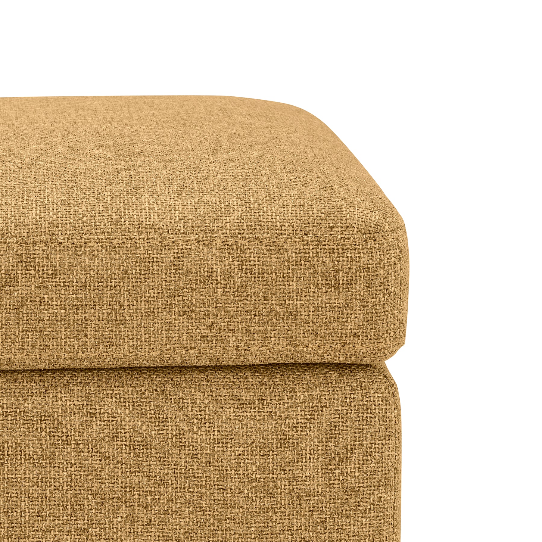 Panca Contenitore Made in Italy in Tessuto Tramato Ocra - SARDORELLA 110x45 cm
