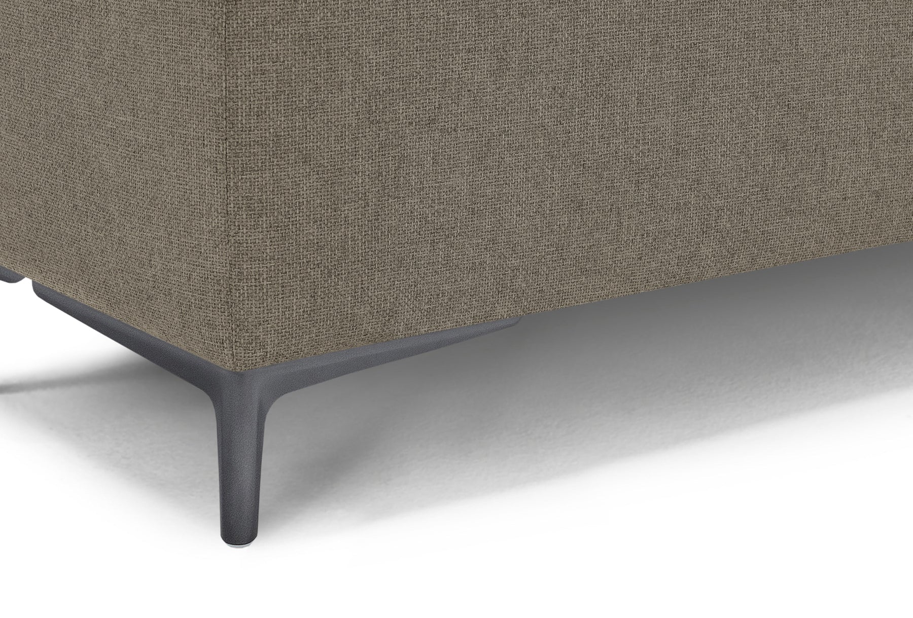 Panca Contenitore Made in Italy Trapuntata in Tessuto Tramato Tortora - CORBARA 110x50 cm