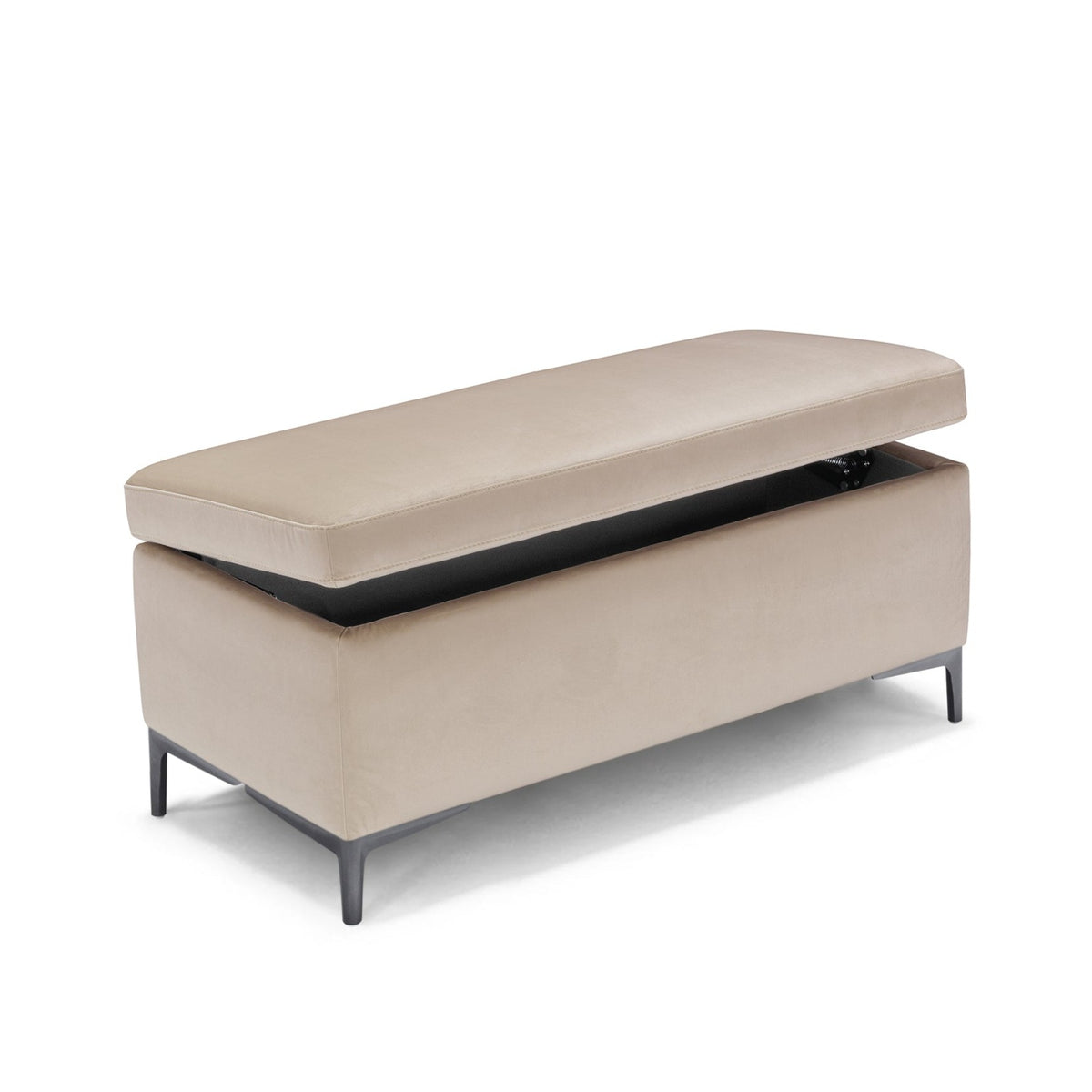 Panca Contenitore Made in Italy in Velluto Camel - AVIGLIANA 110x50 cm