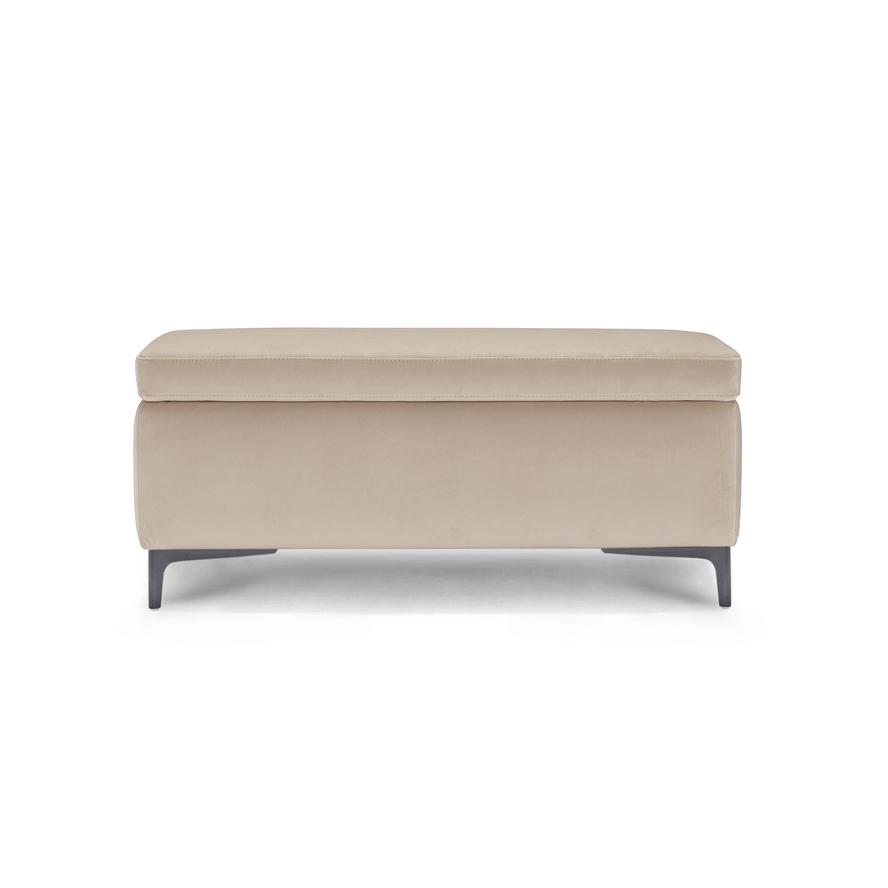 Panca Contenitore Made in Italy in Velluto Camel - AVIGLIANA 110x50 cm