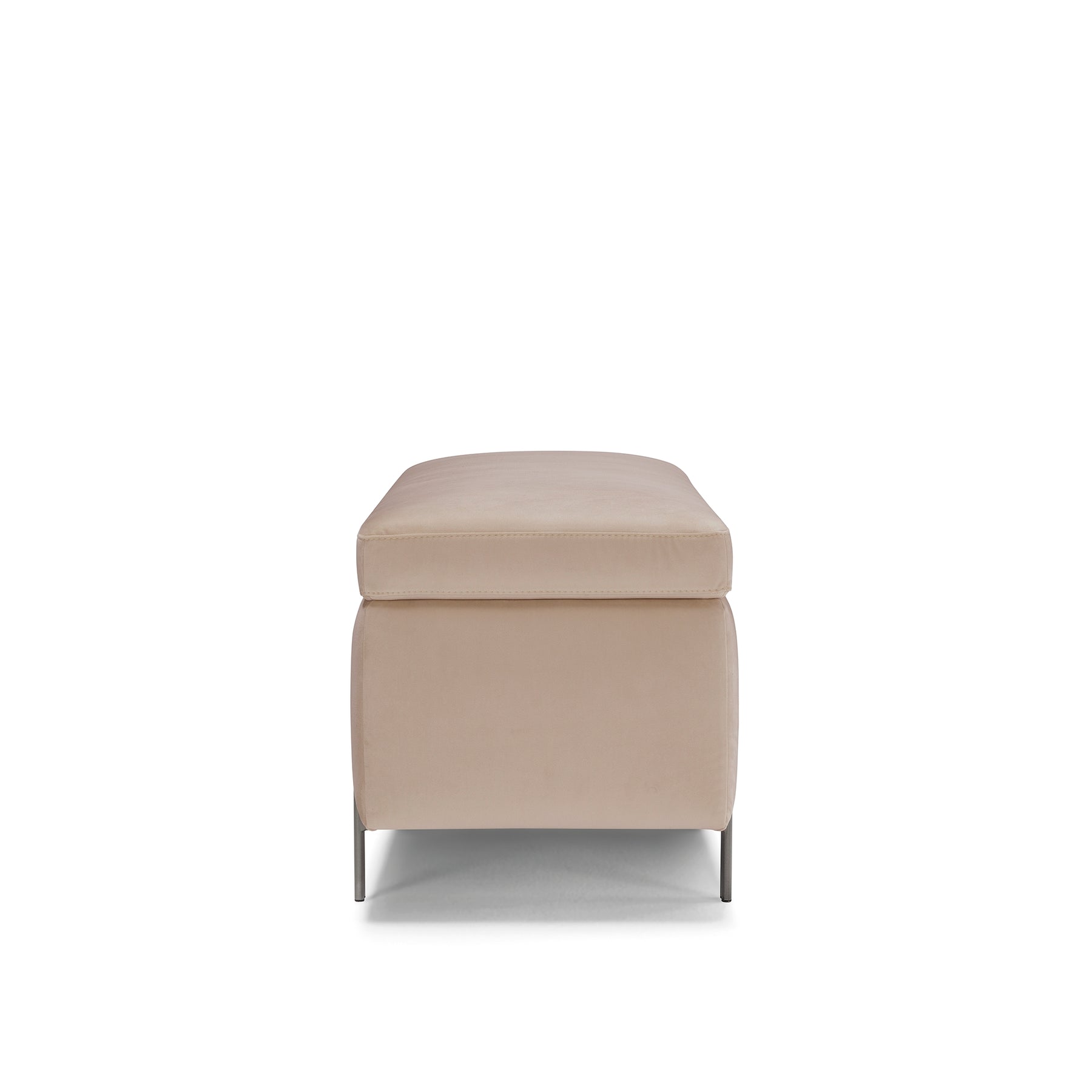 Panca Contenitore Made in Italy in Velluto Camel - SARDORELLA 110x45 cm