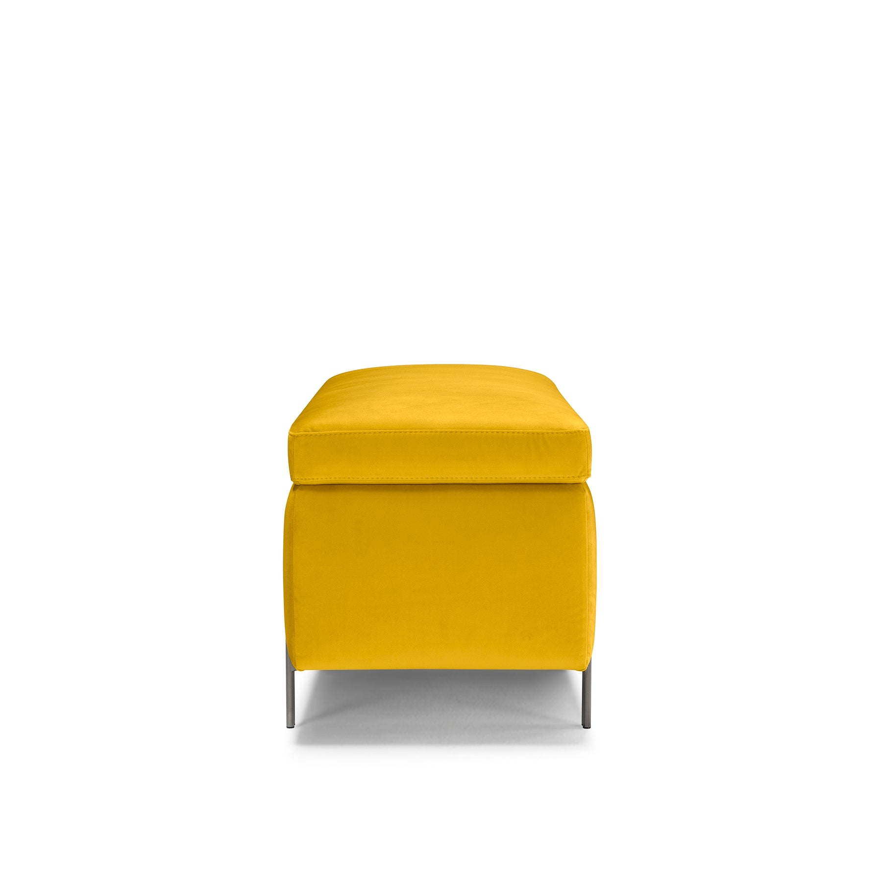 Panca Contenitore Made in Italy in Velluto Giallo - SARDORELLA 110x45 cm