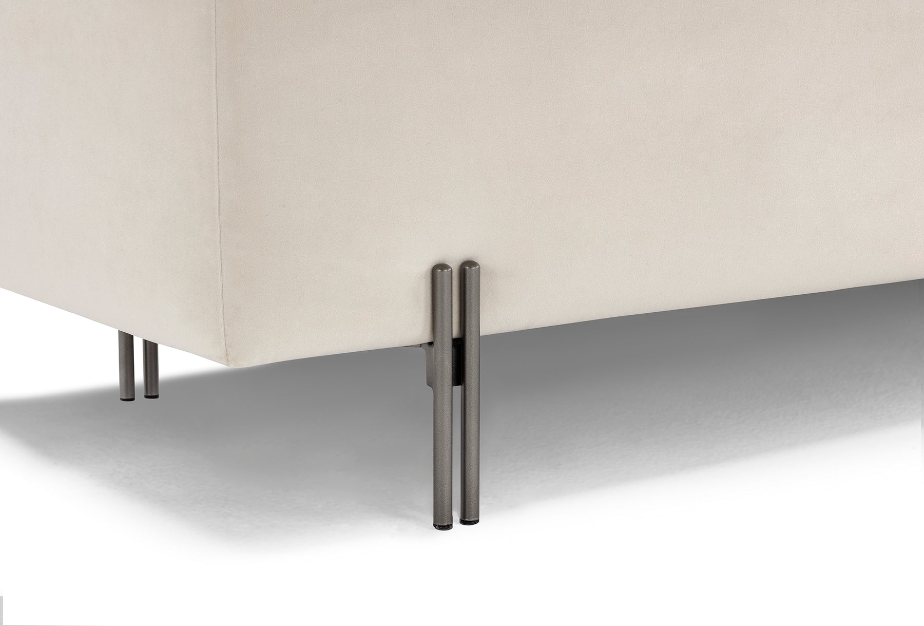 Panca Contenitore Made in Italy in Velluto Beige - SARDORELLA 110x45 cm