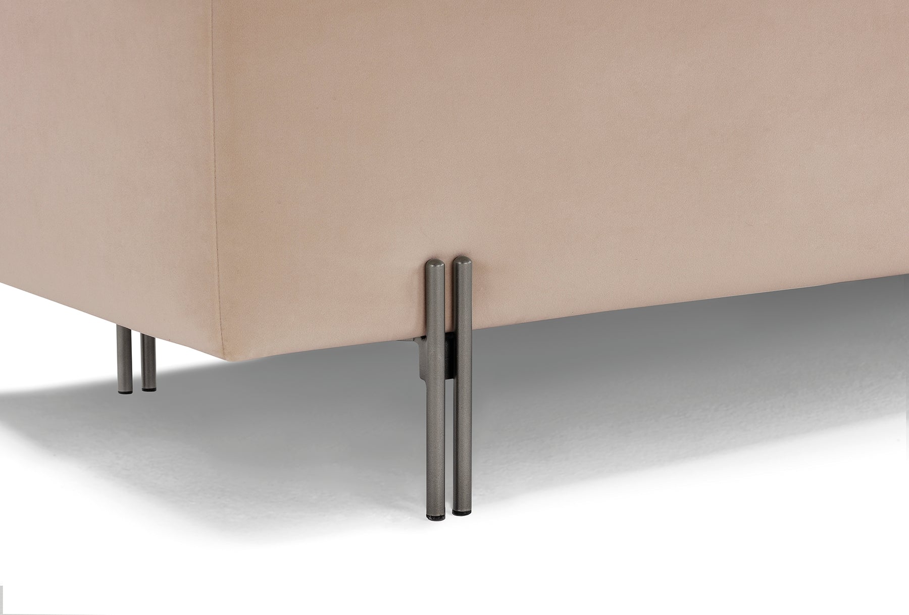 Panca Contenitore Made in Italy Trapuntata in Velluto Camel - CARAMAGNA 110x45 cm
