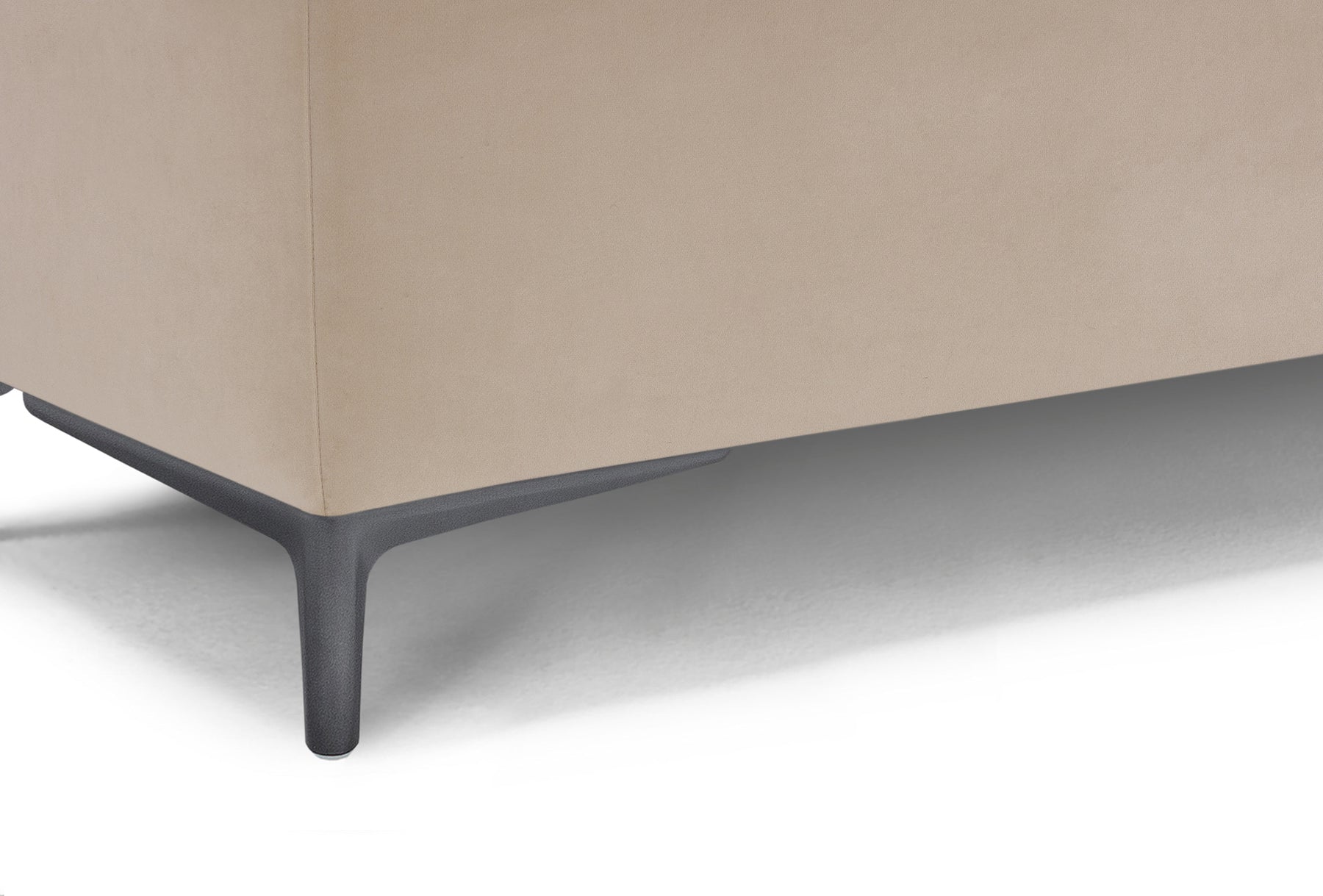 Panca Contenitore Made in Italy Trapuntata in Velluto Camel - CORBARA 110x50 cm