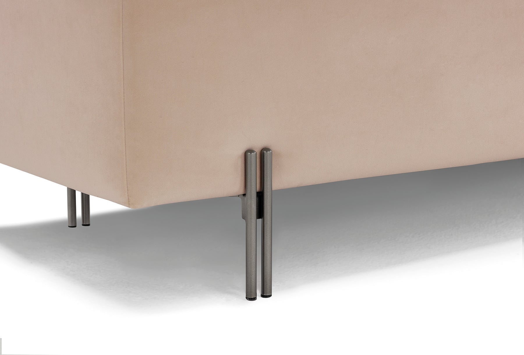 Panca Contenitore Made in Italy in Velluto Camel - SARDORELLA 110x45 cm
