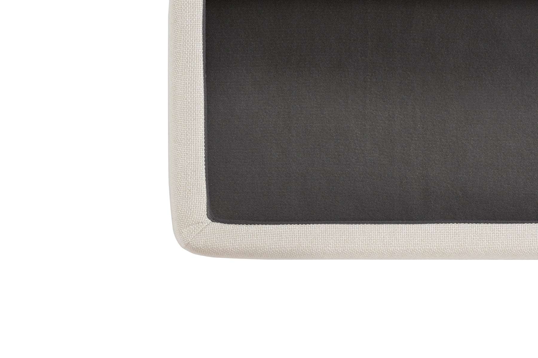 Panca Contenitore Made in Italy Trapuntata in Tessuto Tramato Bianco - CARAMAGNA 110x45 cm