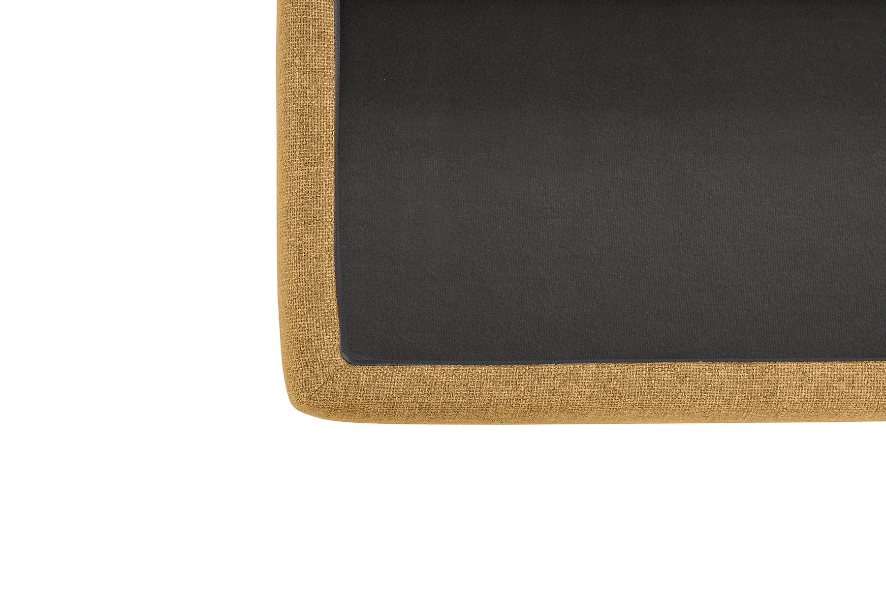 Panca Contenitore Made in Italy in Tessuto Tramato Ocra - SARDORELLA 110x45 cm