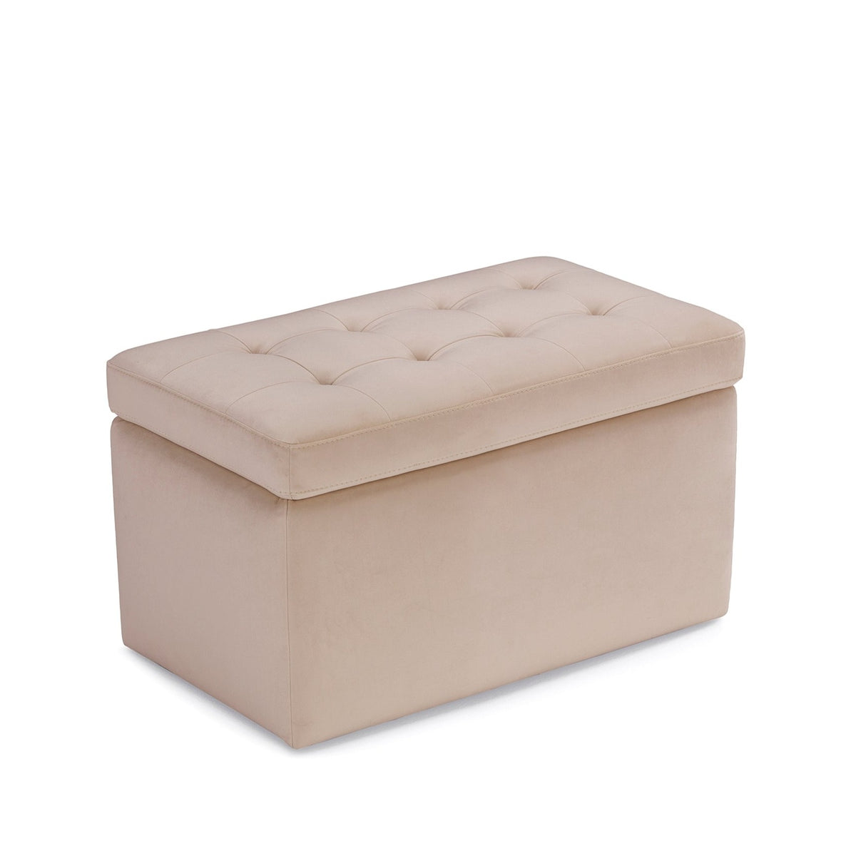 Panca Contenitore Made in Italy Trapuntata in Velluto Camel modello VALSURA