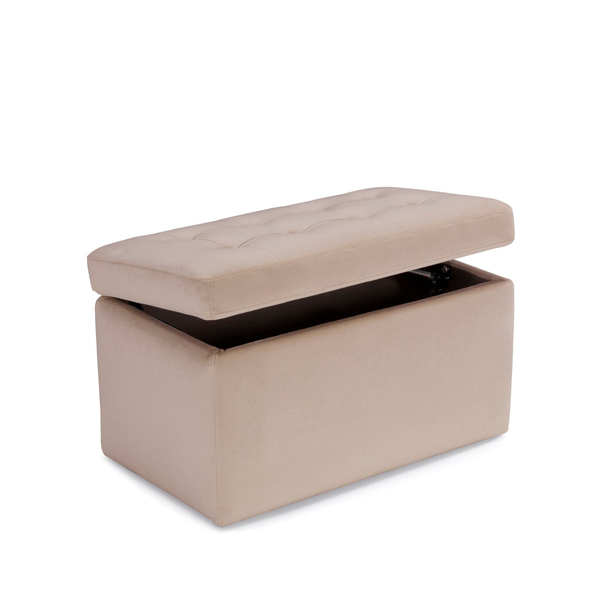 Panca Contenitore Made in Italy Trapuntata in Velluto Camel modello VALSURA